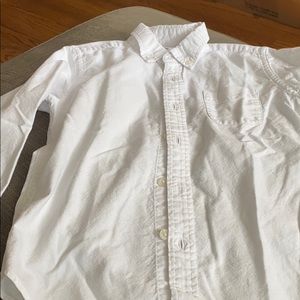 Oxford white button down shirt for toddler